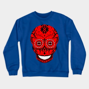 the red pattern skull in ecopop Crewneck Sweatshirt